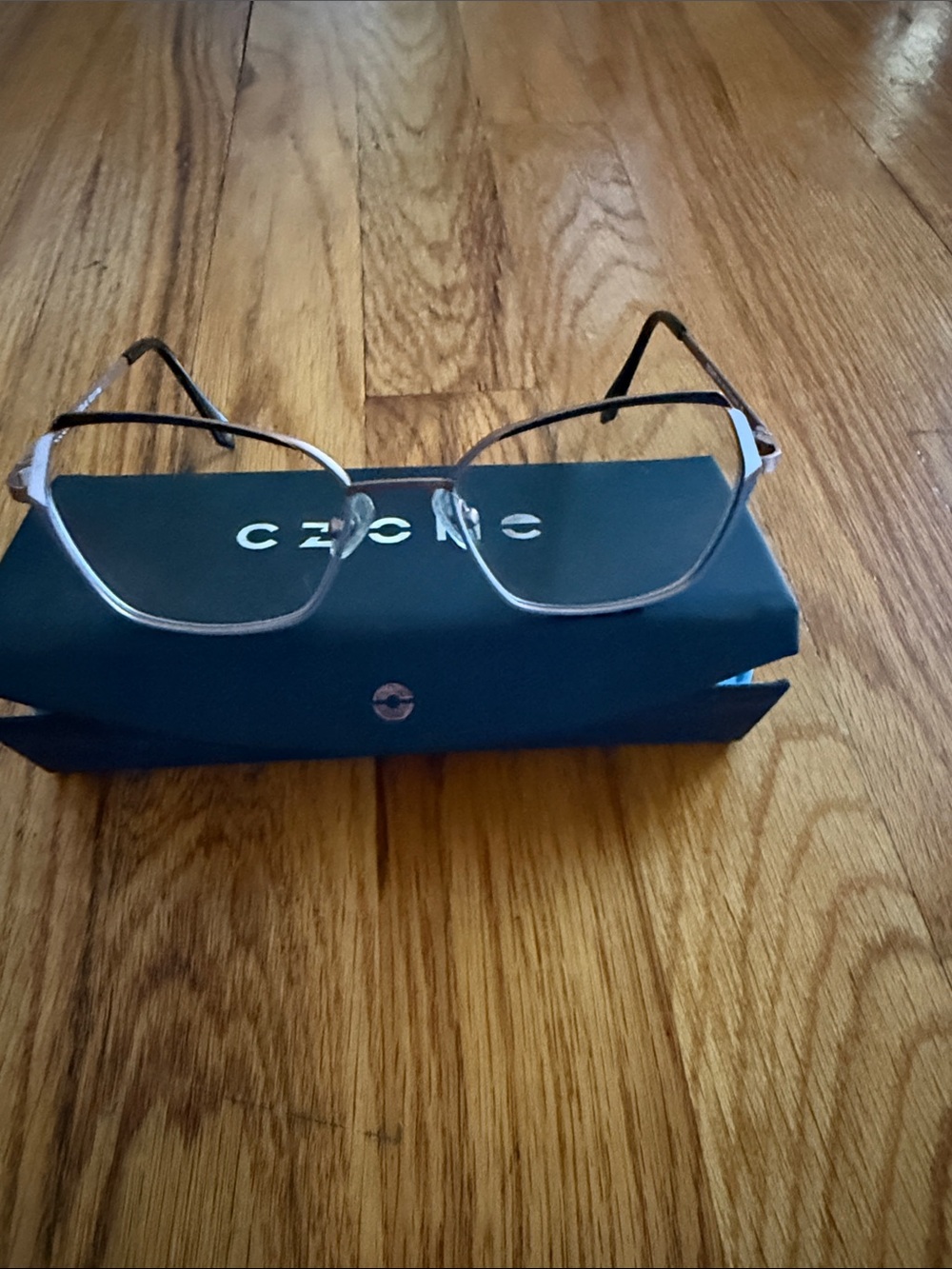 Rose Gold Wireframe Women's Eyeglasses. CZone brand